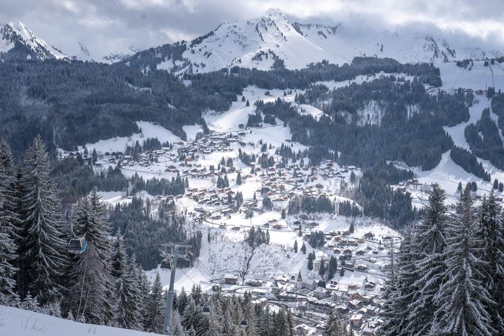 The great piste conditions in Les Gets continue