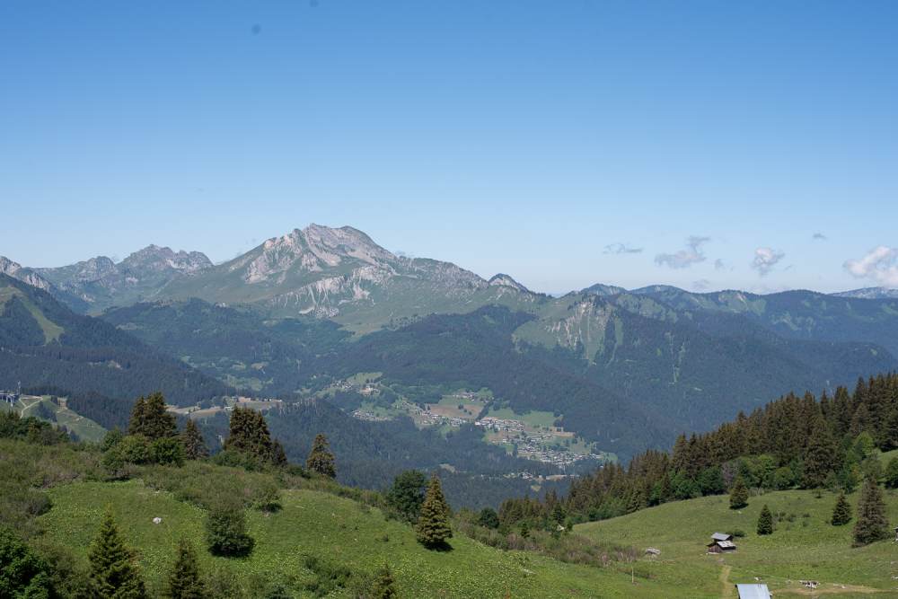 Hiking up Pointe de Ressachaux - Les Gets