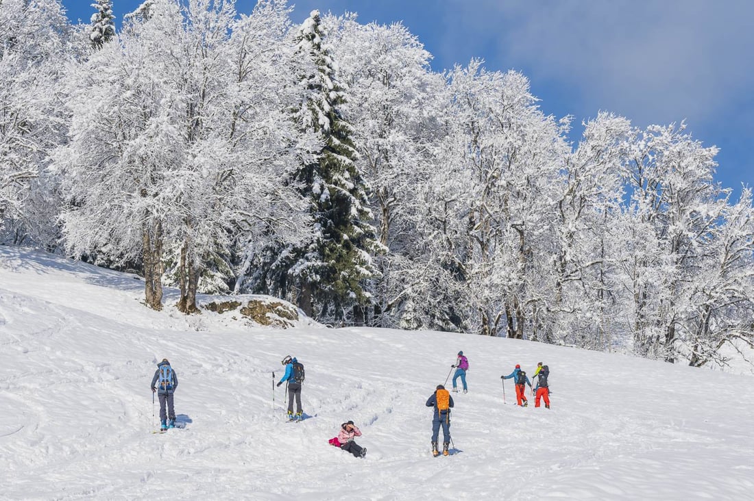 Great Snow Conditions in Les Gets before the lifts open