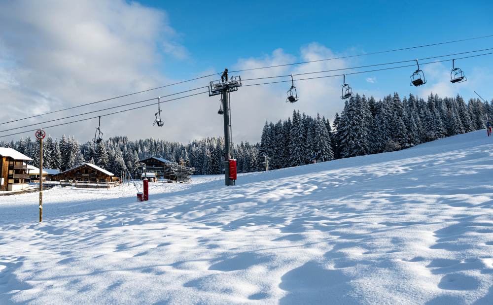 Les Gets - Premières neiges et magnifiques paysages ensoleillés ce matin aux Chavannes