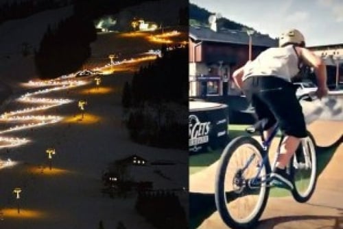 Les Gets - Fire spectacle - Charity torchlight descent