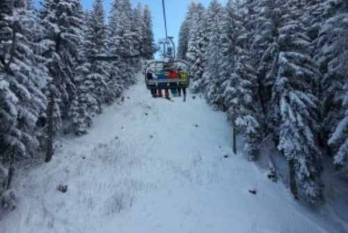 Les Gets - Ski day on Mont Chery in January - Ski conditions