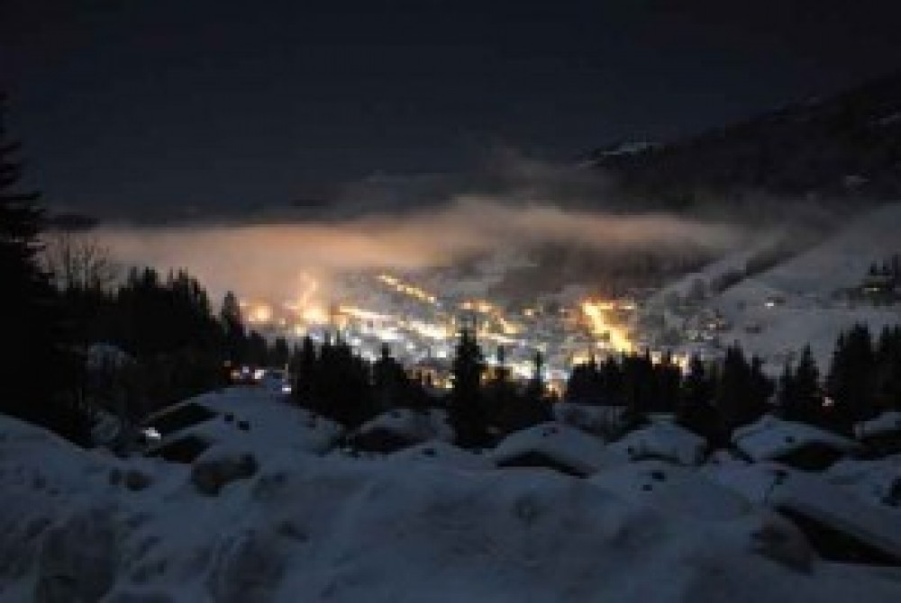 Overlooking Les Gets by night
