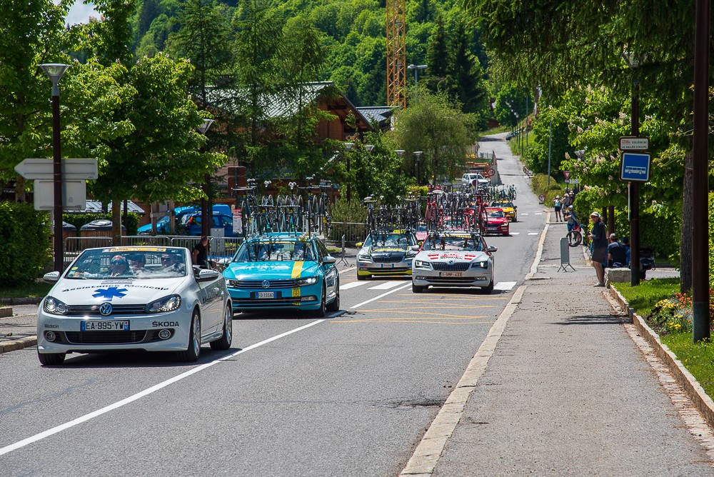 The Criterium du Dauphin went through Les Gets today