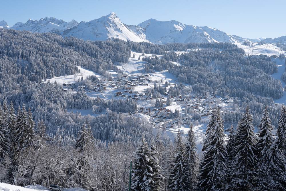 Ski touring, beautiful weather on Mont-Chéry - Les Gets