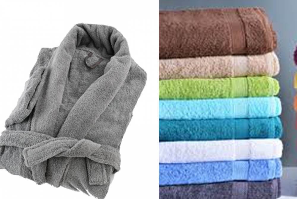 Linge de maison et nettoyage, peignoirs pour jacuzzi, kit de voyage